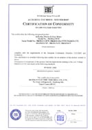 Certification of Conformity